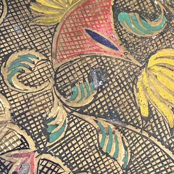 VTG Solid Hand Crafted Solid Brass Enameled Bowl Colorful Floral Design 9.25" - Picture 10 of 10